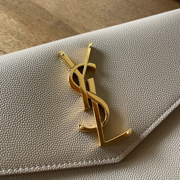 COPY - Saint Laurent Uptown YSL Pouch in Grained Leather NWT - Picture 2 of 10